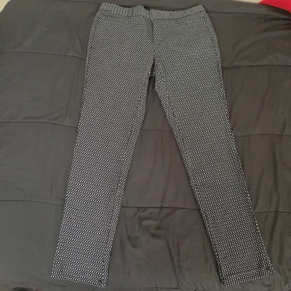 White dotted black semi formal pants